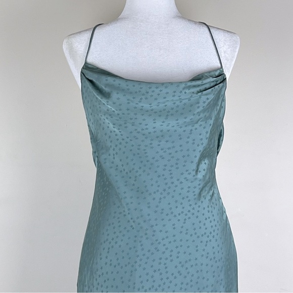 Lovers + Friends | Fairy Midi Asymmetrical Waldo Slip Dress Pacific Blue | S - Picture 3 of 12